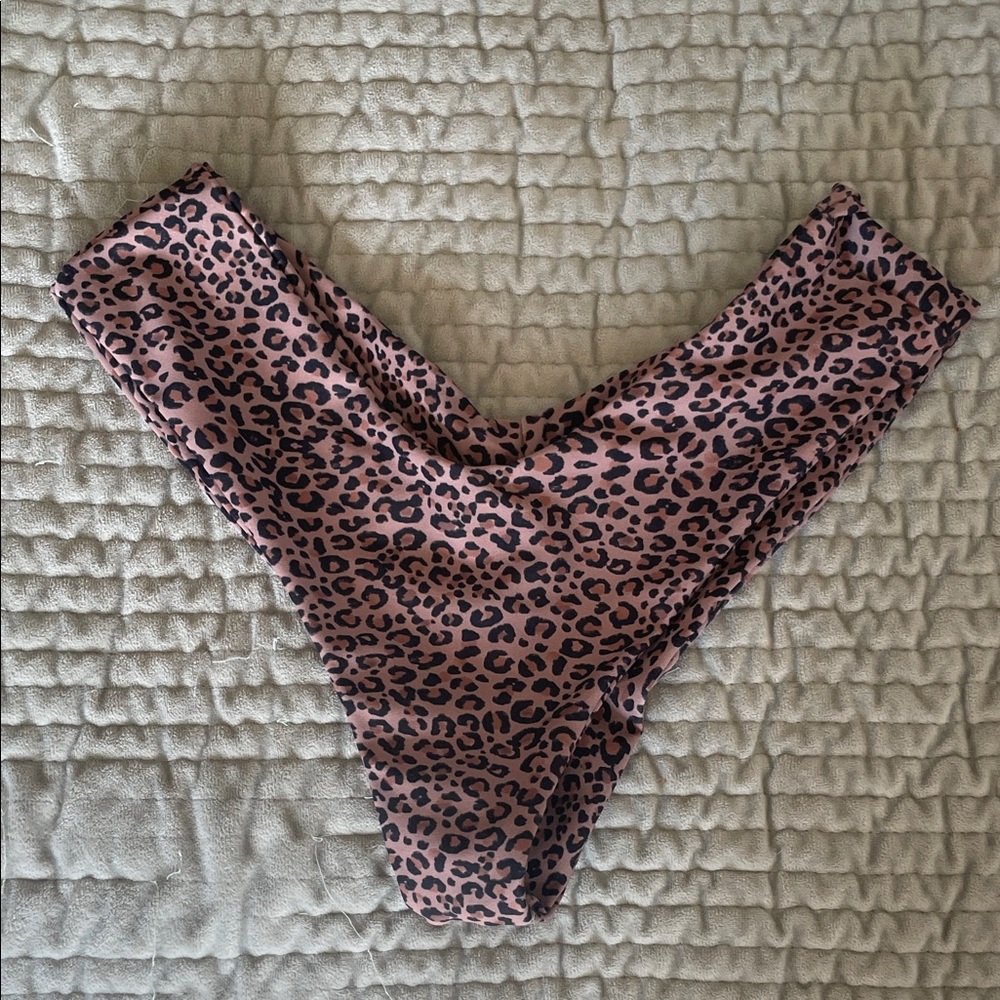 Skatie Mandi Leopard Print Bikini Bottoms